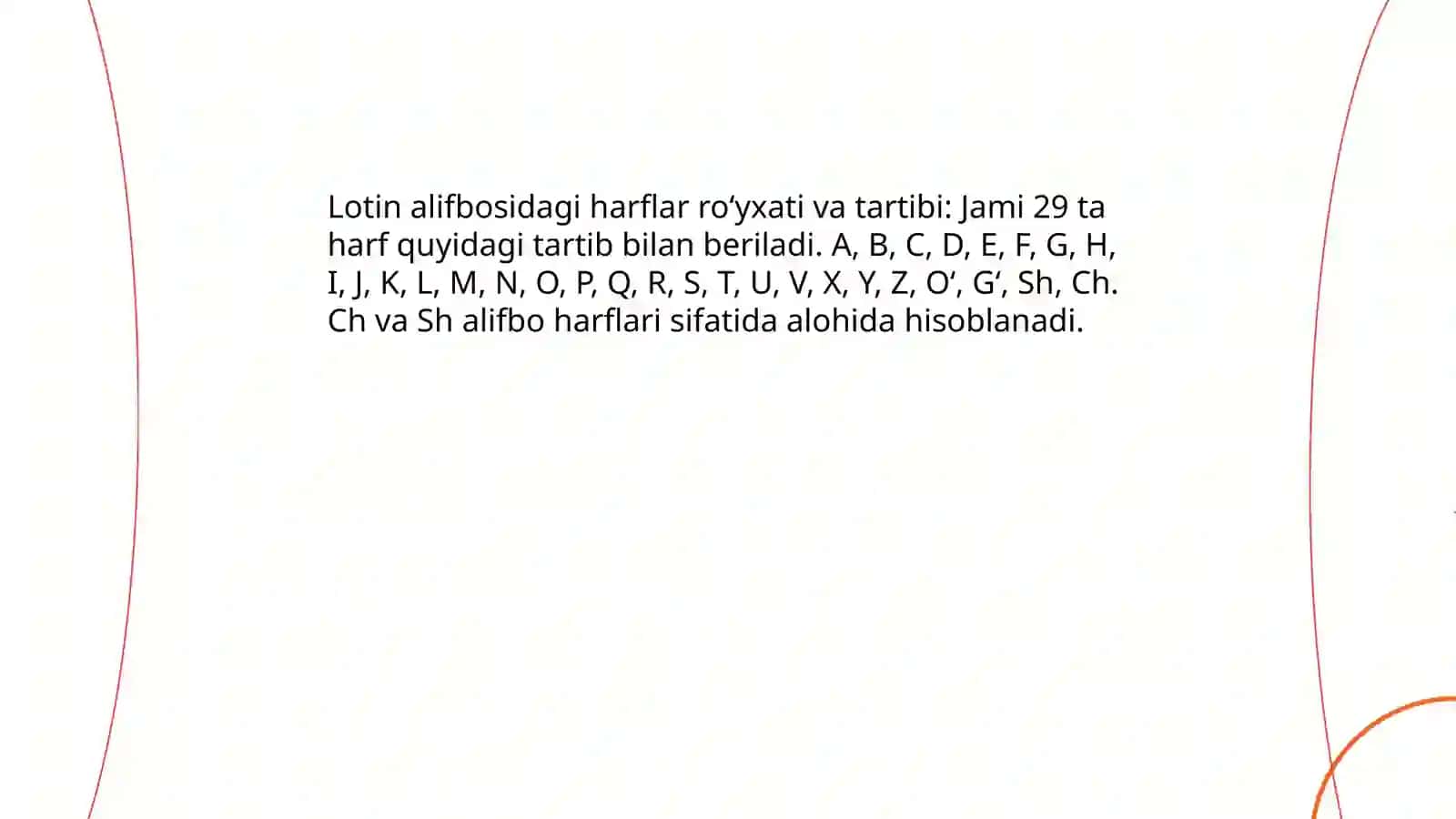 Lotin tili alifbosi va talaffuz qoidalari 4