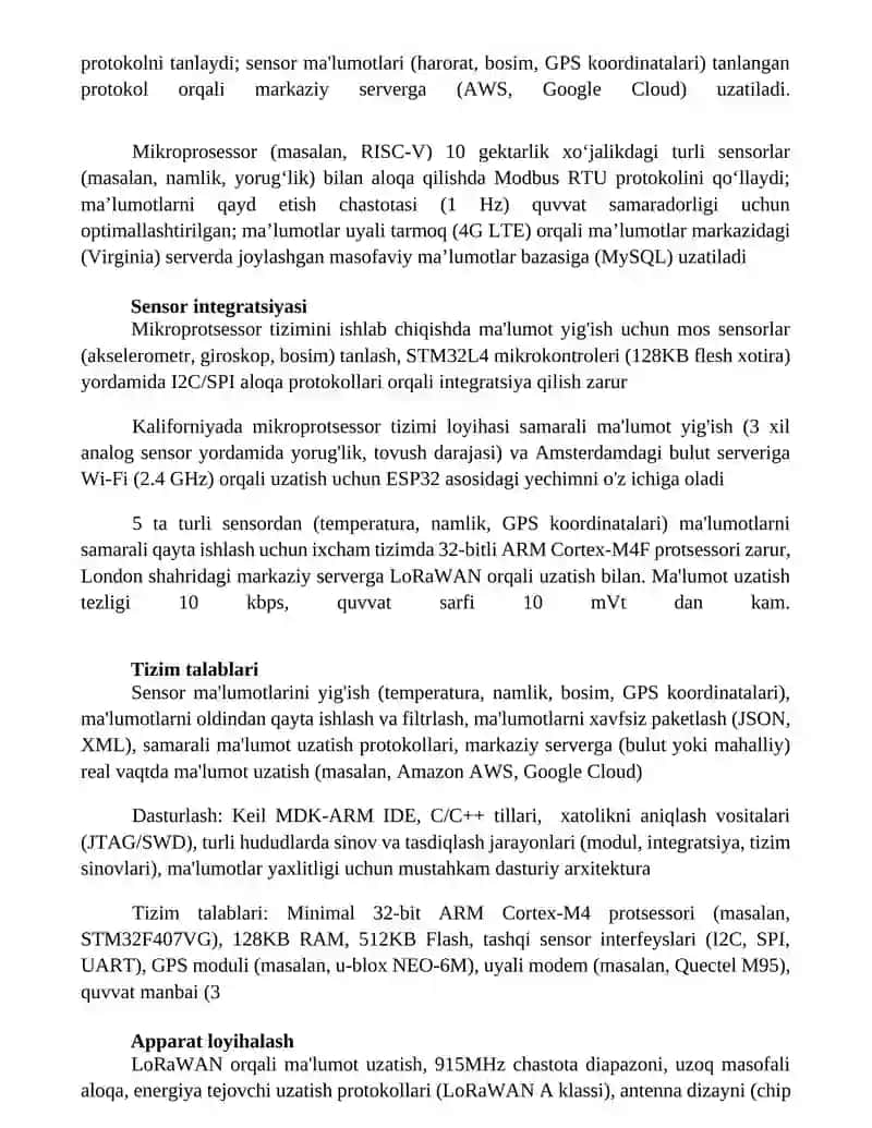 Mikroprotsessor tizimini ishlab chiqish 4