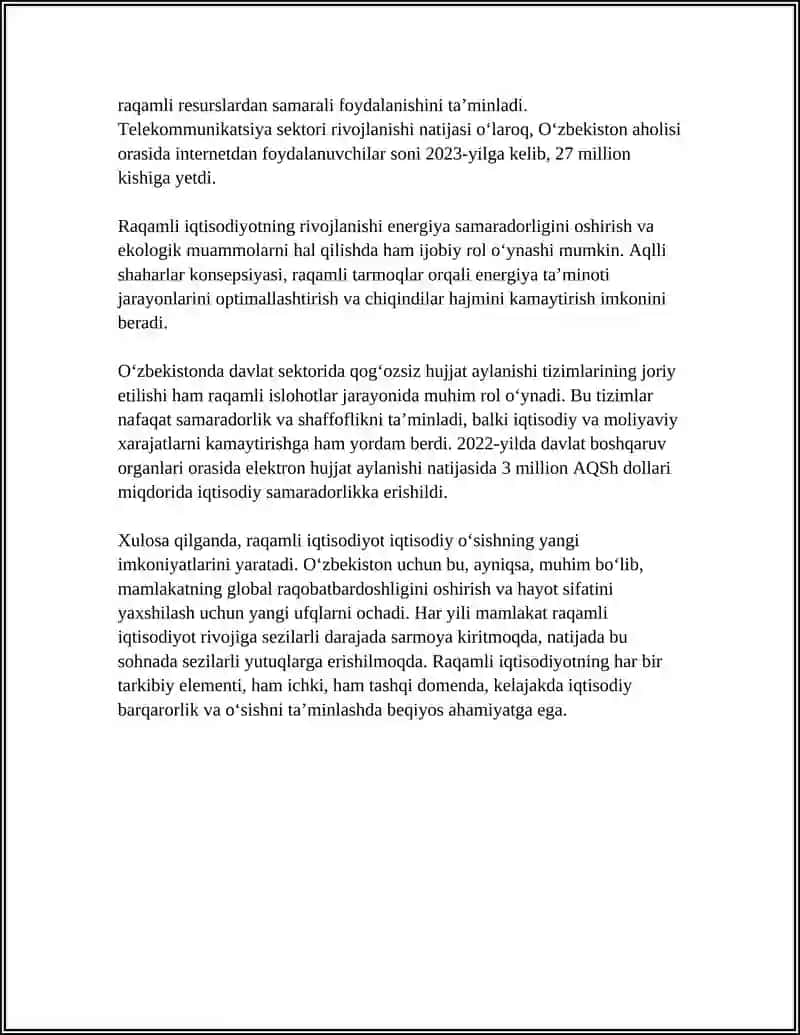 RAQAMLI IQTISODIYOTNING AHAMIYATI 4