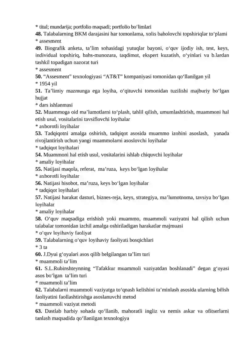 Fan: Informatika o’qitish metodikasi GOST uchun test 4