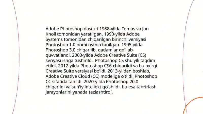 Adobe Photoshop dasturiy ta'minoti 4