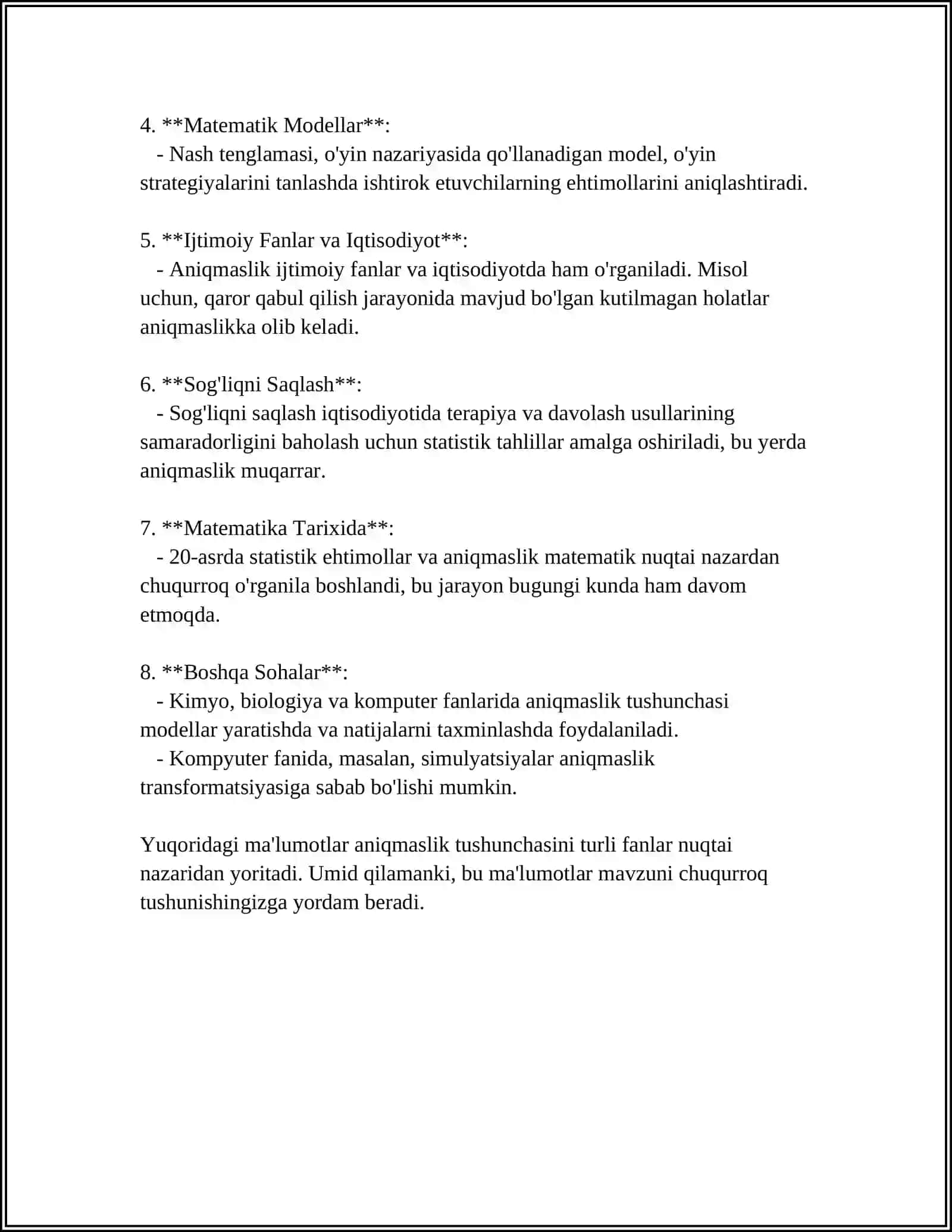 ANIQMASLIKLAR VA ULARNI OCHISH 4