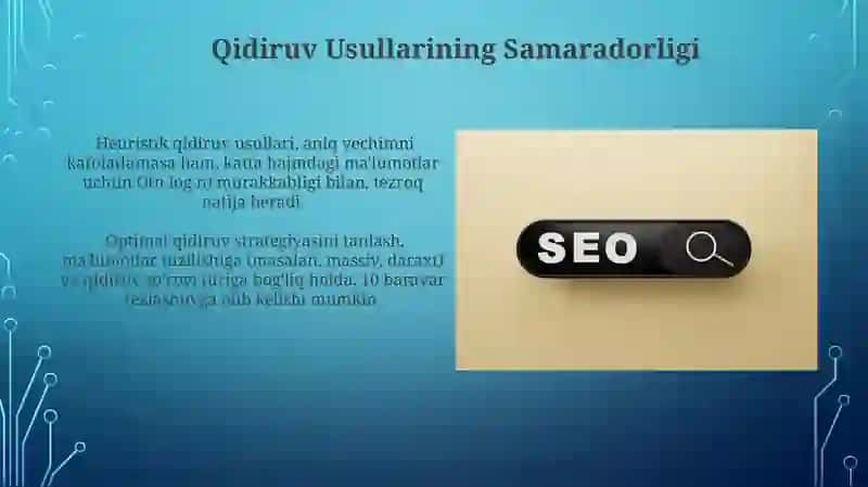 Samarali Qidiruv Algoritmlari 4