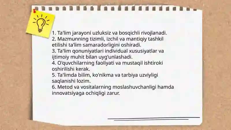 Ta'lim qonuniyatlari va tamoyillari 4