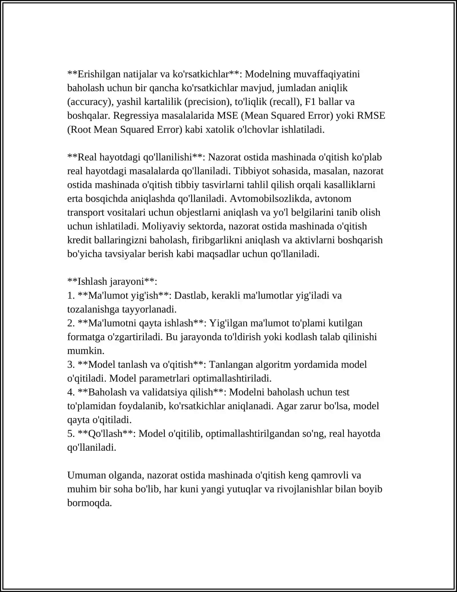 MASHINADA O'QITISH TURLARI: NAZORAT OSTIDA 4