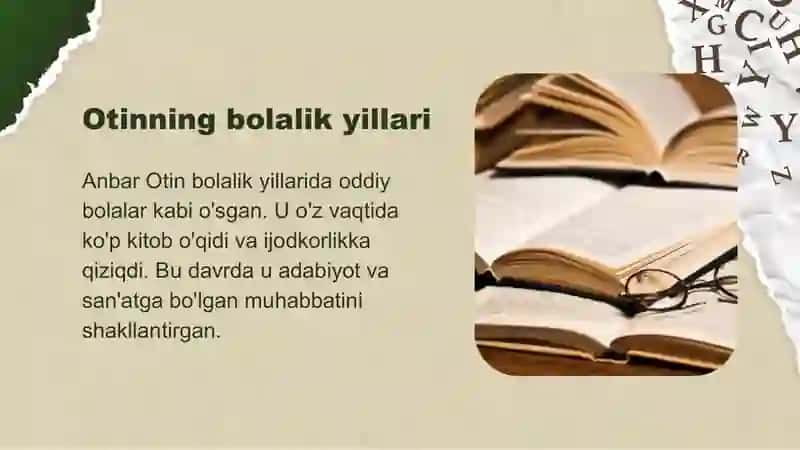 Anbar Otin hayoti va ijodi 4
