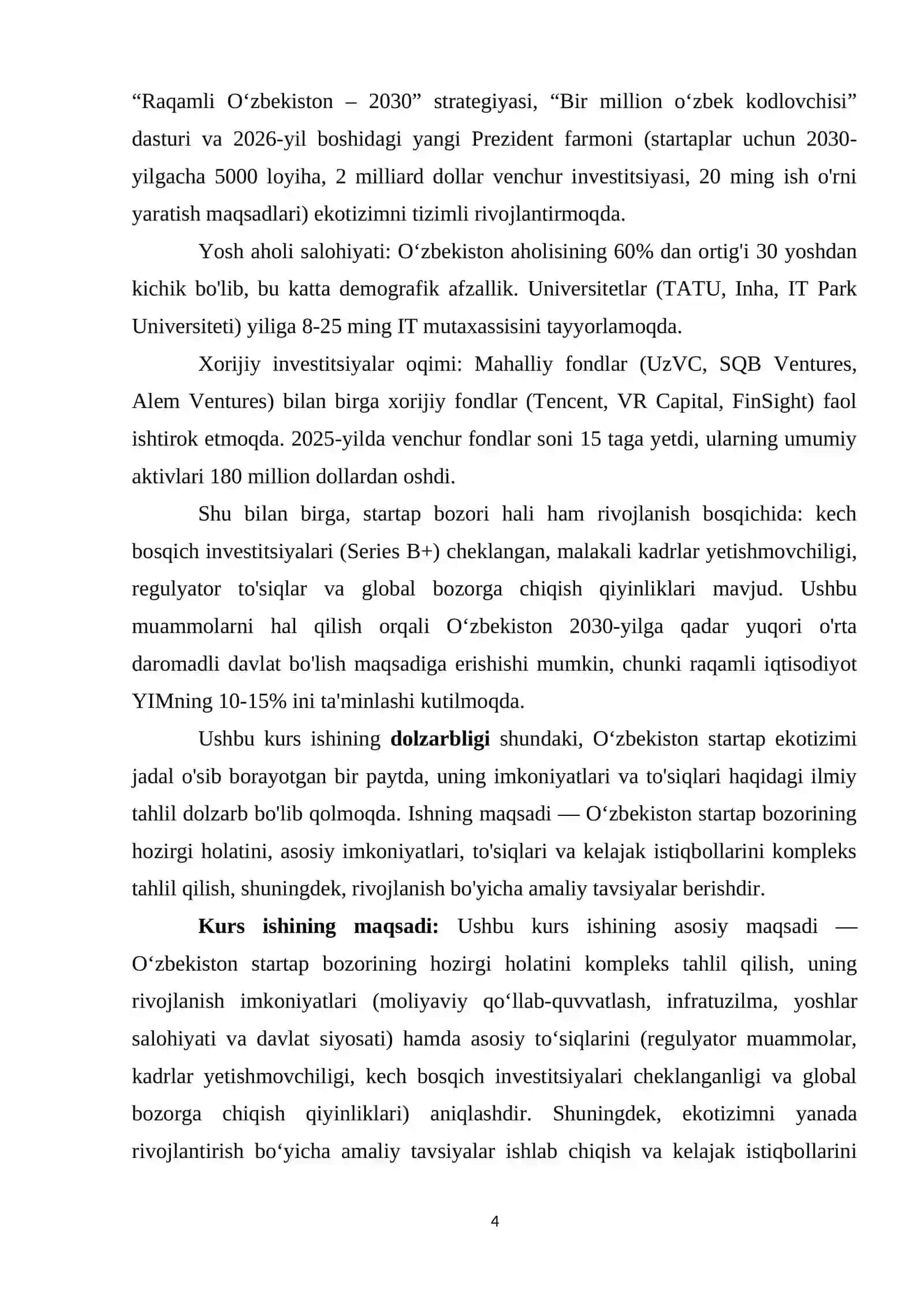 O‘zbekiston startap bozori: imkoniyatlar va to‘siqlar 4