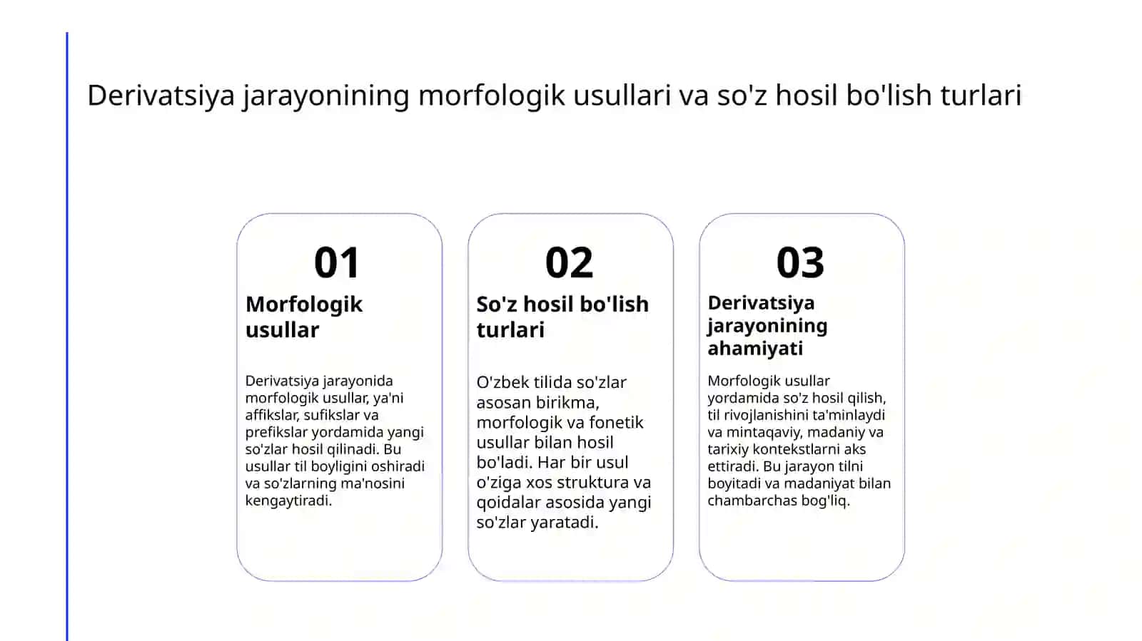 O'zbek tili derivatsiyasi 4