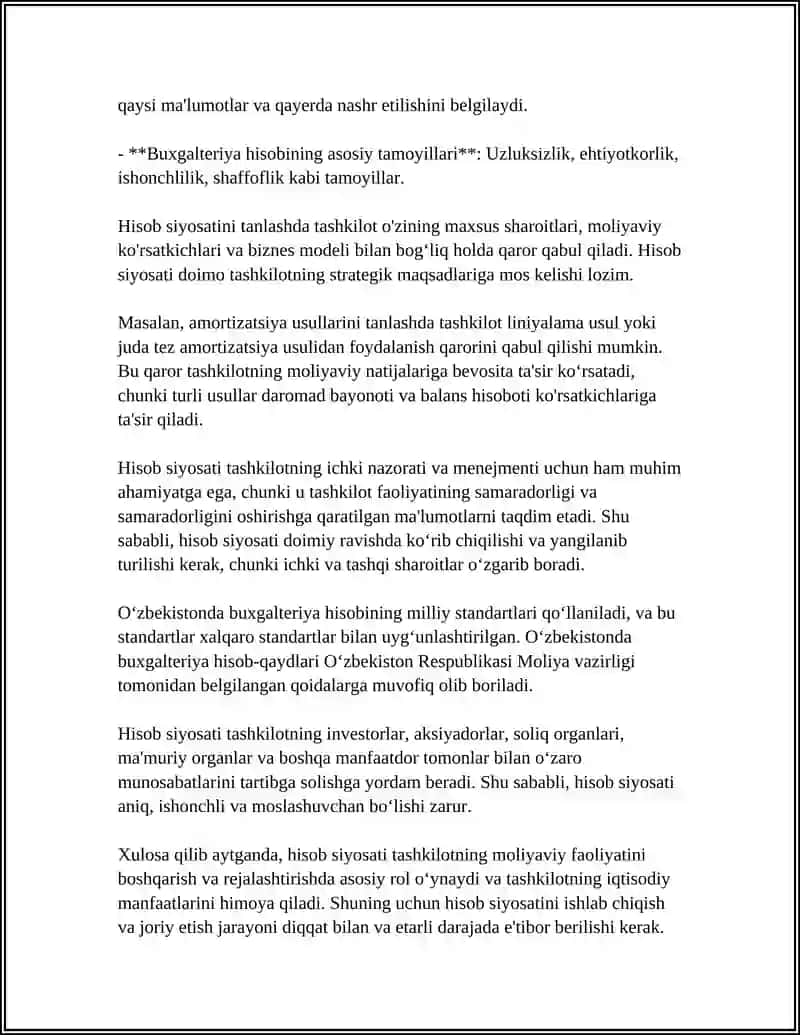 KORXONANING HISOB SIYOSATI 4