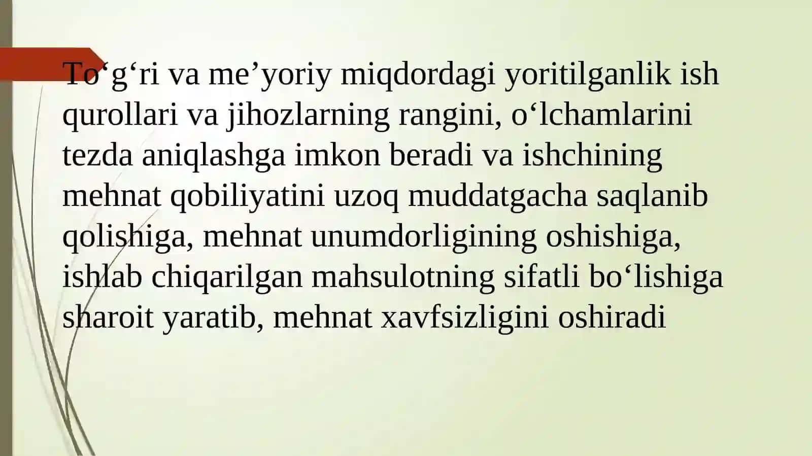 Kasalxonaxonalrining yoritilganligi ahamiyati 4