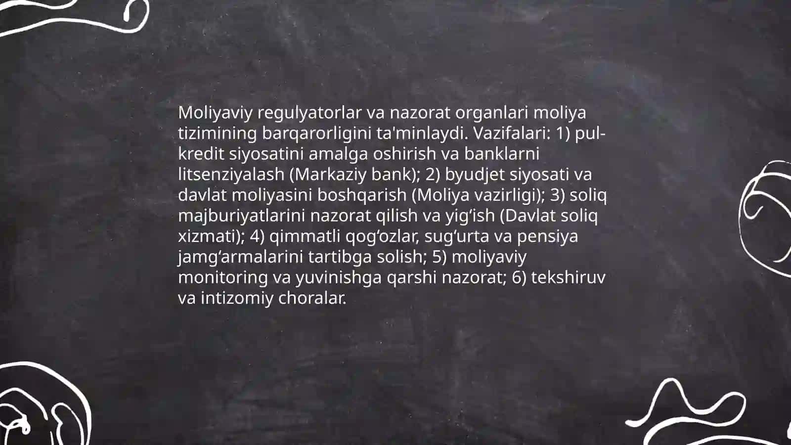 Moliya tizimining bo'g'inlari 4