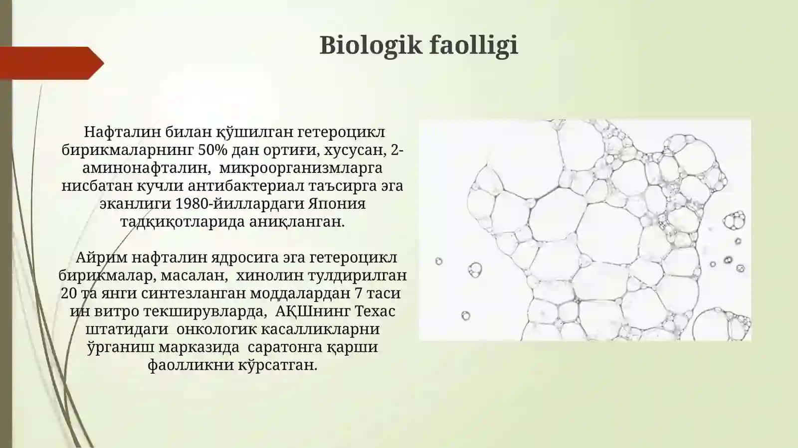 Naftalin jipslashgan halqali geterosiklik birikmalar 4