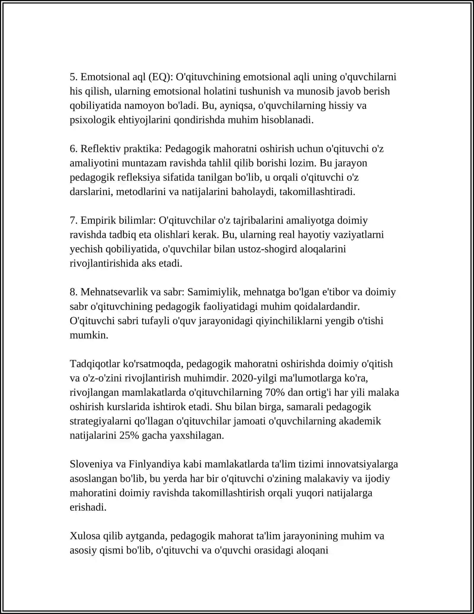 PEDAGOGIK MAHORAT VA UNING TARKIBIY QISMLARI 4