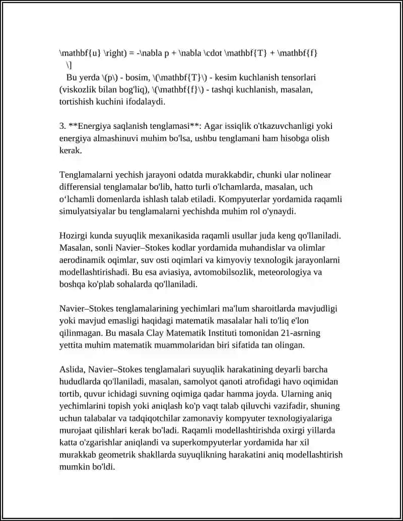 FIZIKAVIY JARAYONLARNI MODELLASHTIRISH 4