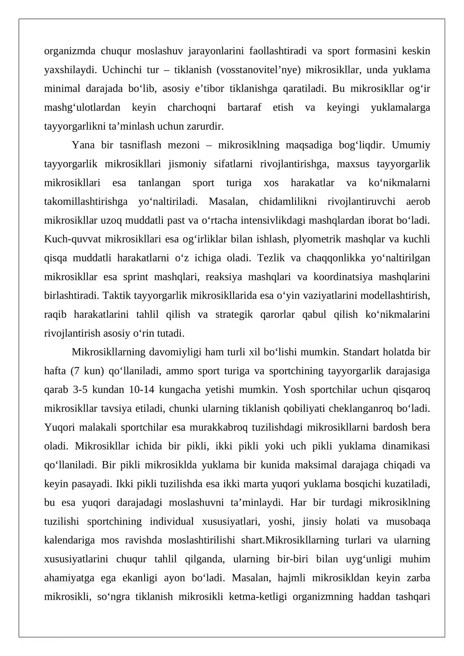 Tayyorgarlik mikrosikllarini rejalashtirish 4