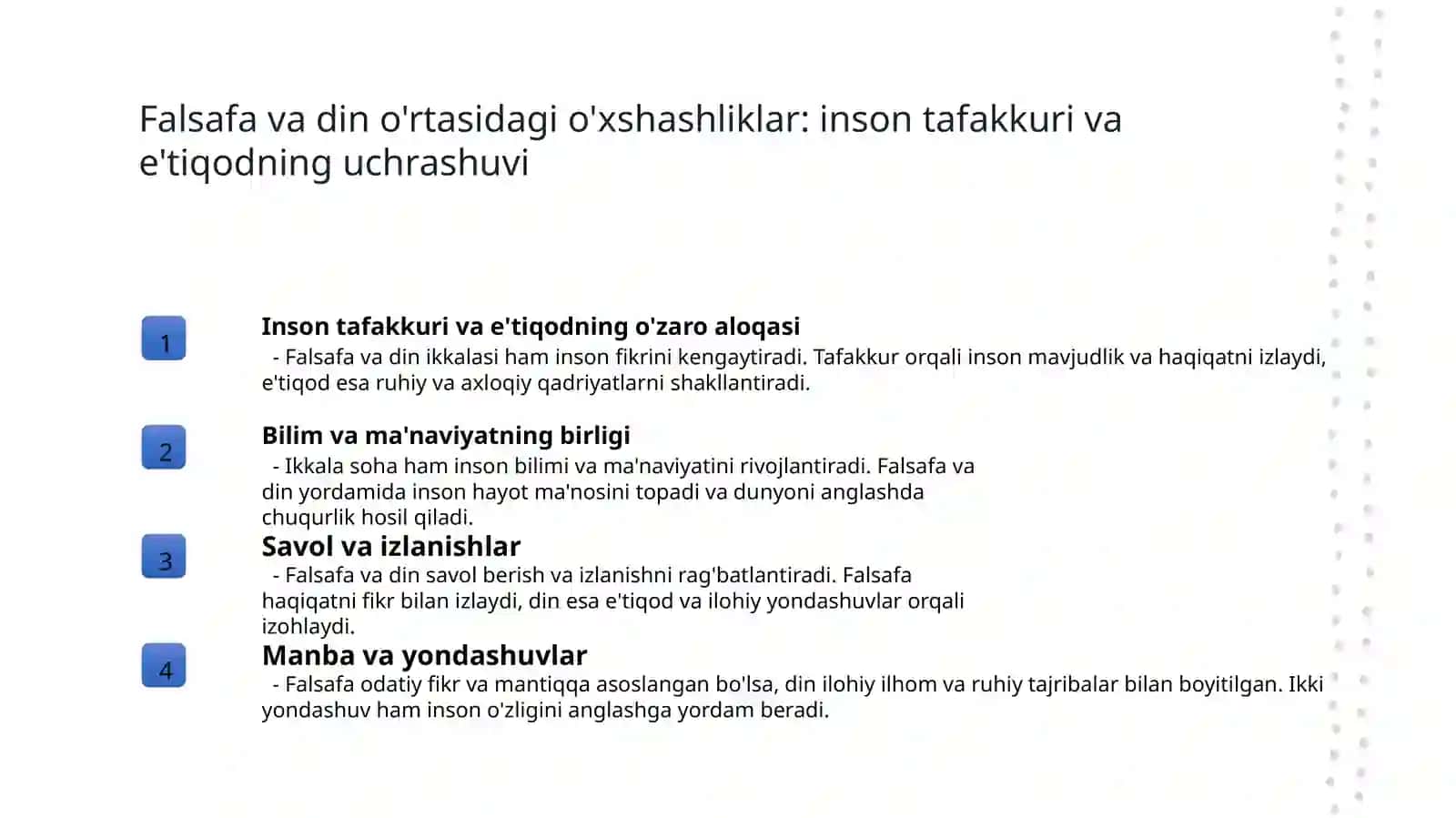 Falsafa va din qarama qarshilikmi yoki uyg'unlikmi 4