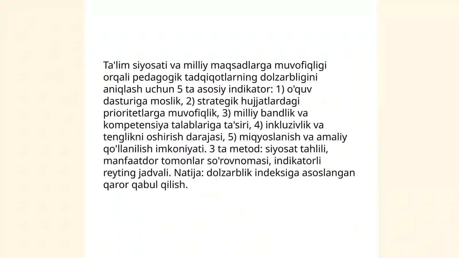 Pedagogik tadqiqotlarning dolzarbligini aniqlash 4