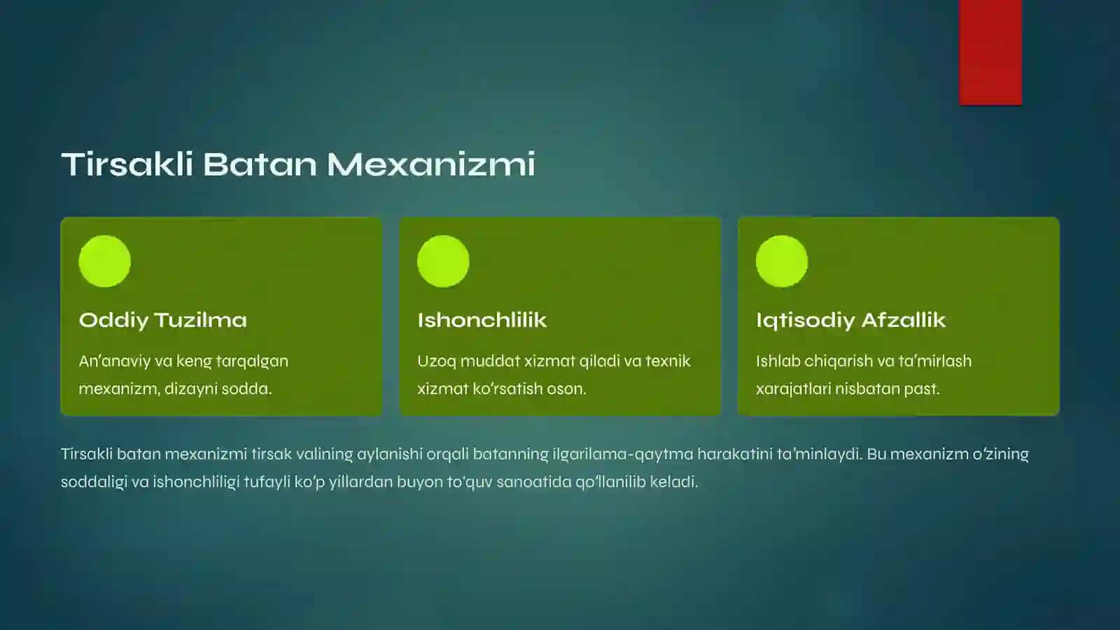 Zamonaviy Toʻquv Dastgohlarida Harakat Mexanizmlari 4