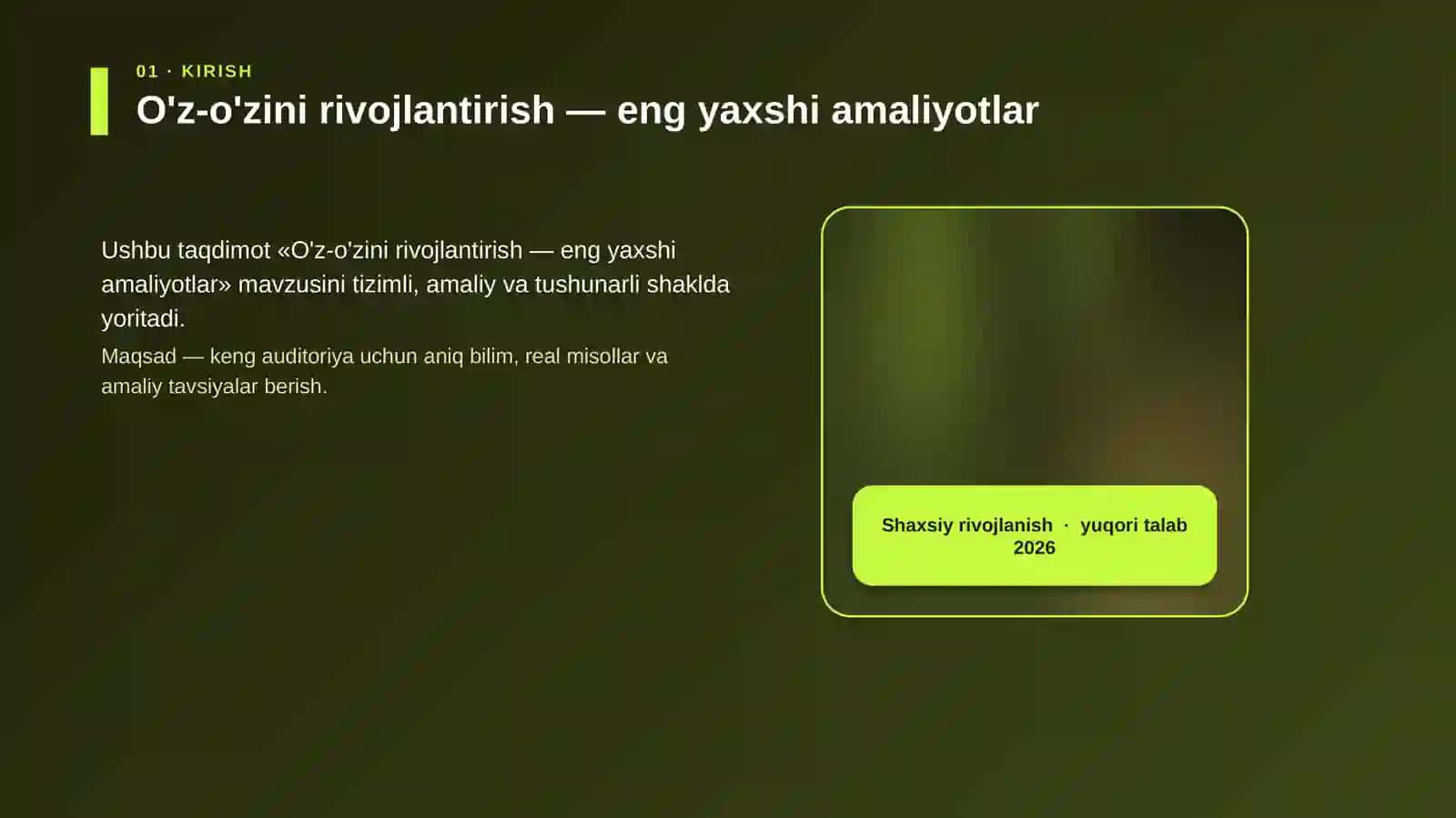 O'z-o'zini rivojlantirish 4