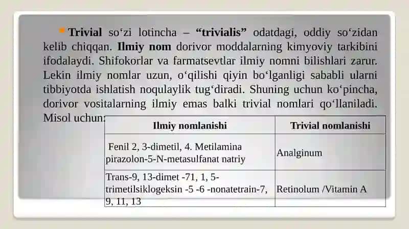 FARMATSEVTIK TERMINOLOGIYAGA KIRISH 4