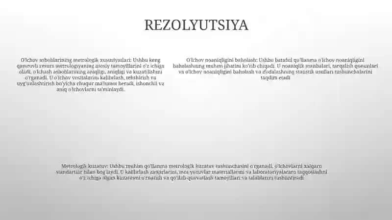 O’Lchash Vositalarining Metrologik Xarakteristikalari 4