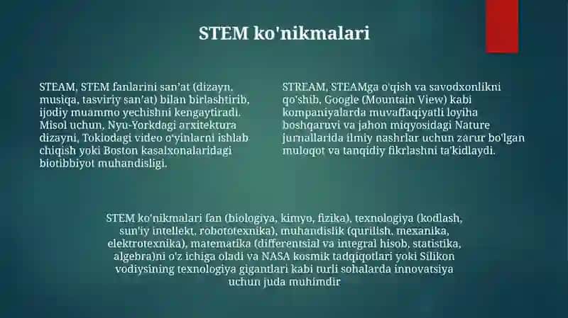 STEM, STEAM, STREAM 4