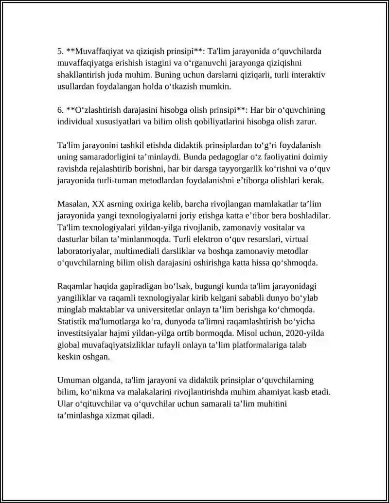 Ta'lim jarayoni va didaktik prinsiplari 4