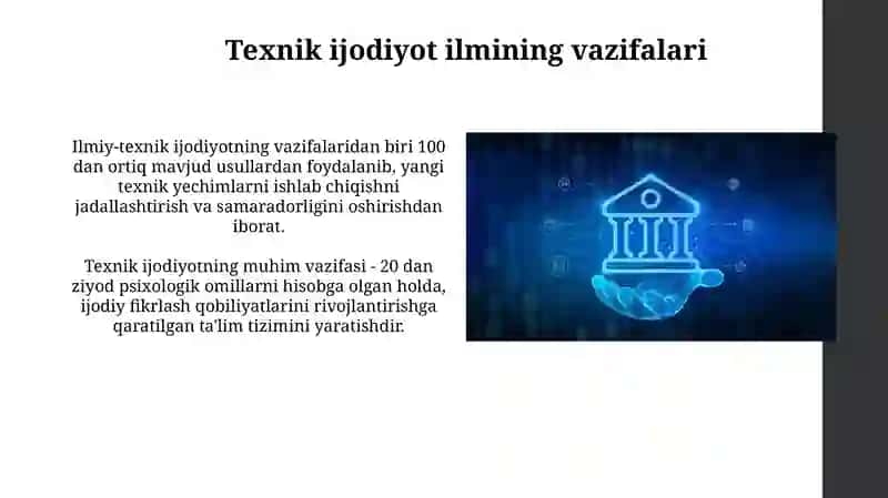 Texnik ijodkorlik fanining mohiyati va vazifalari 4