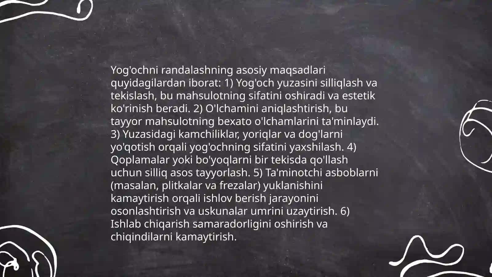 Yog'ochni randalash dastgohi haqida umumiy tushuncha 4