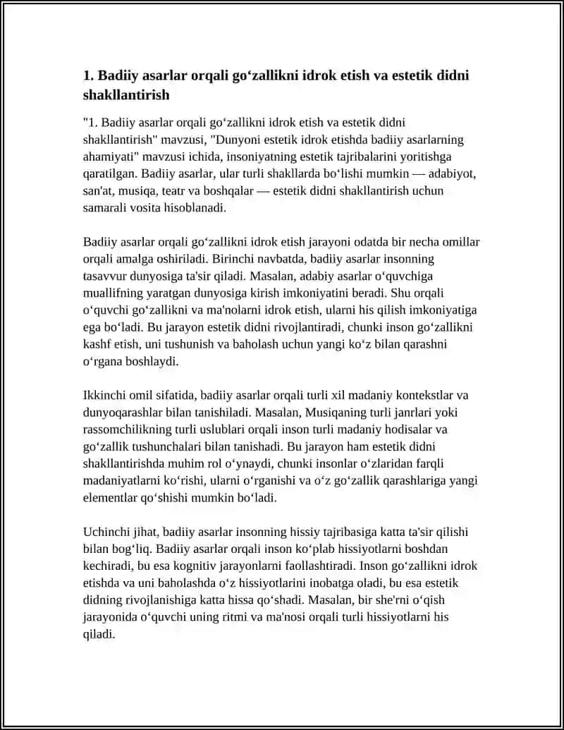 DUNYONI ESTETIK IDROK ETISHDA BADIY ASARLARNING AHAMIYATI 4