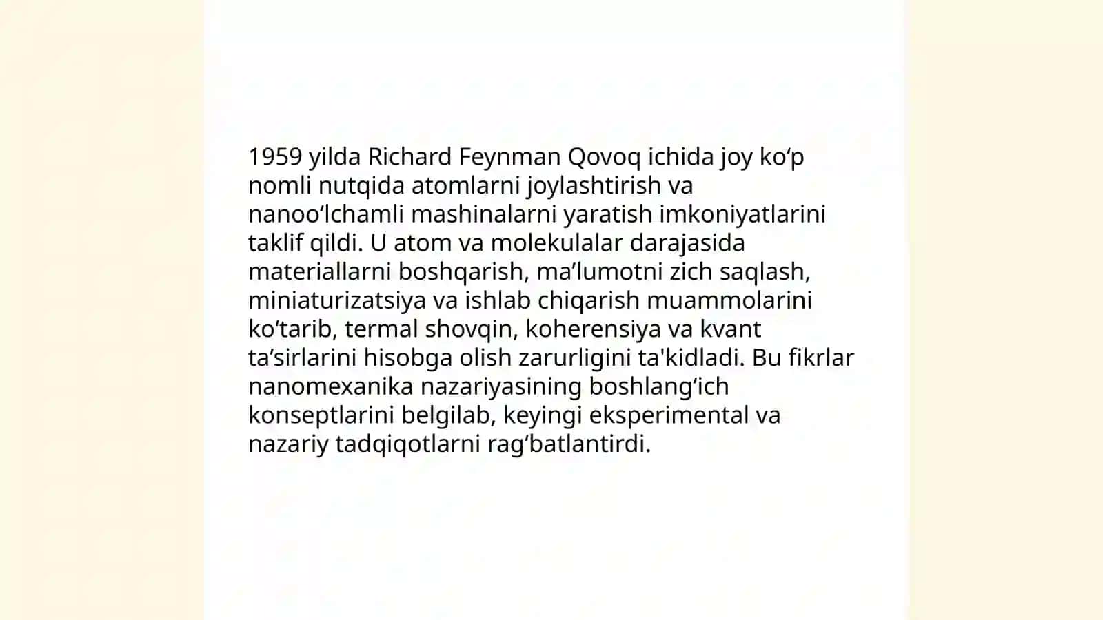 Nanotexnologiyalarning rivojlanish tarixi 4