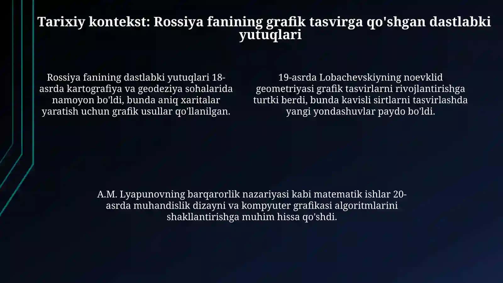 Grafik tasvir asoslariga qo'shgan hissalar 4