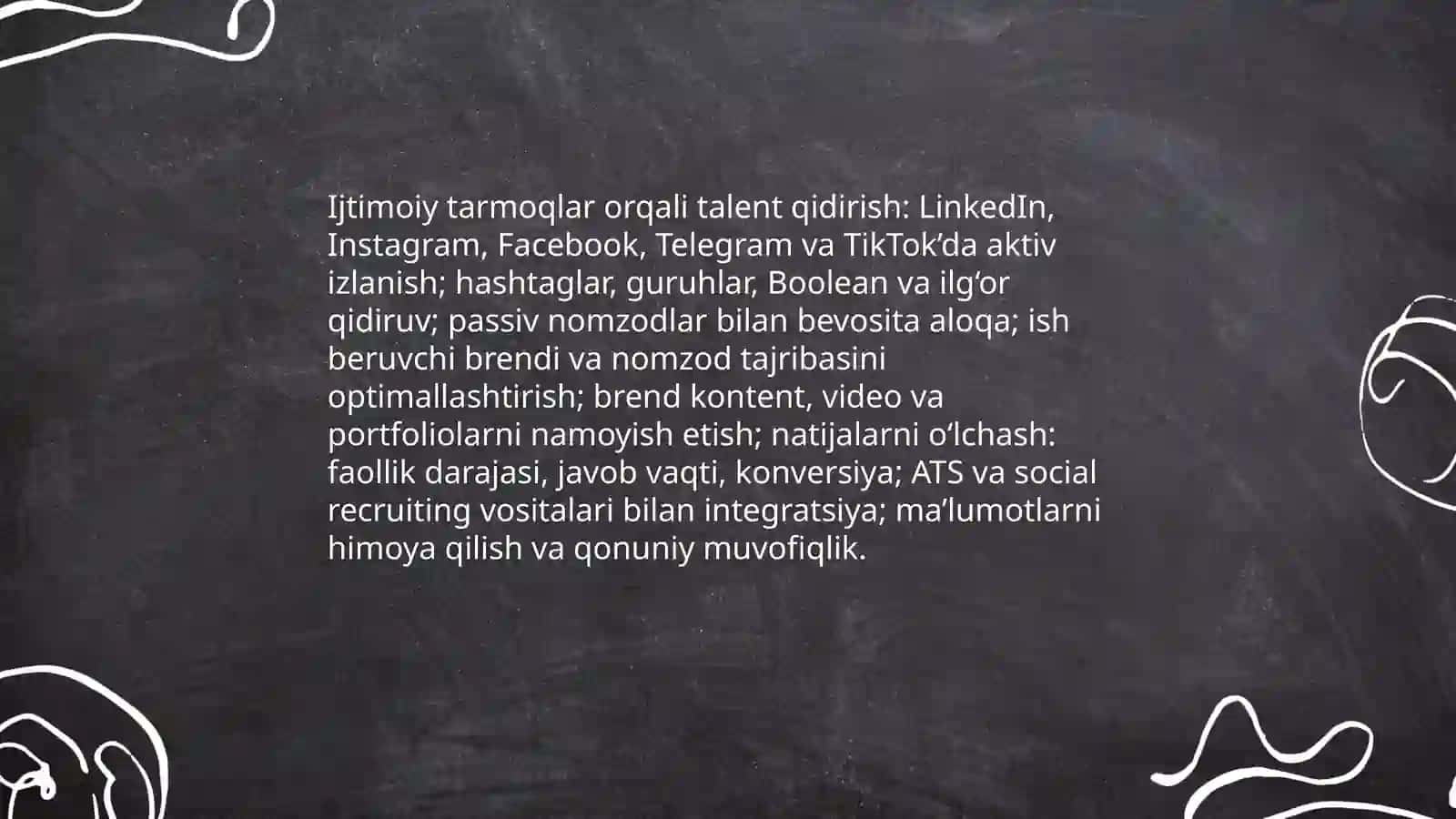 Rekruntmentning zamonaviy yo’nalishlari 4