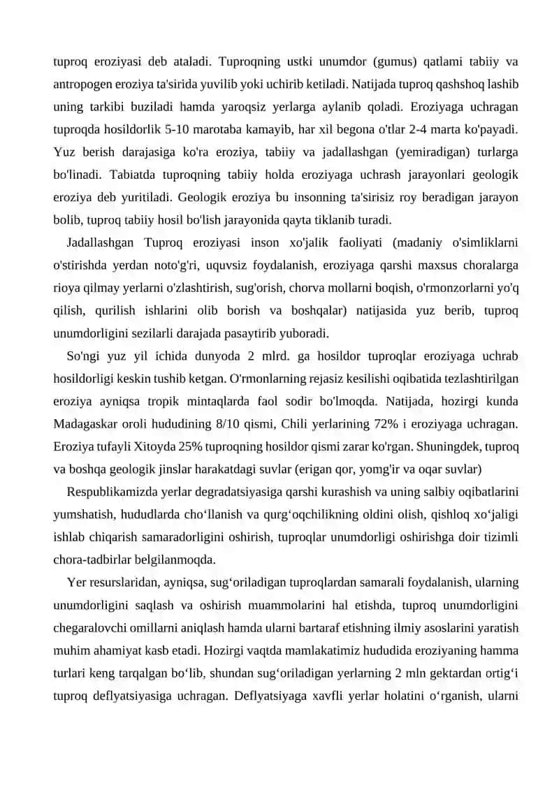 Eroziya va deflyatsiyaga qarshi kurash tadbirlari 4