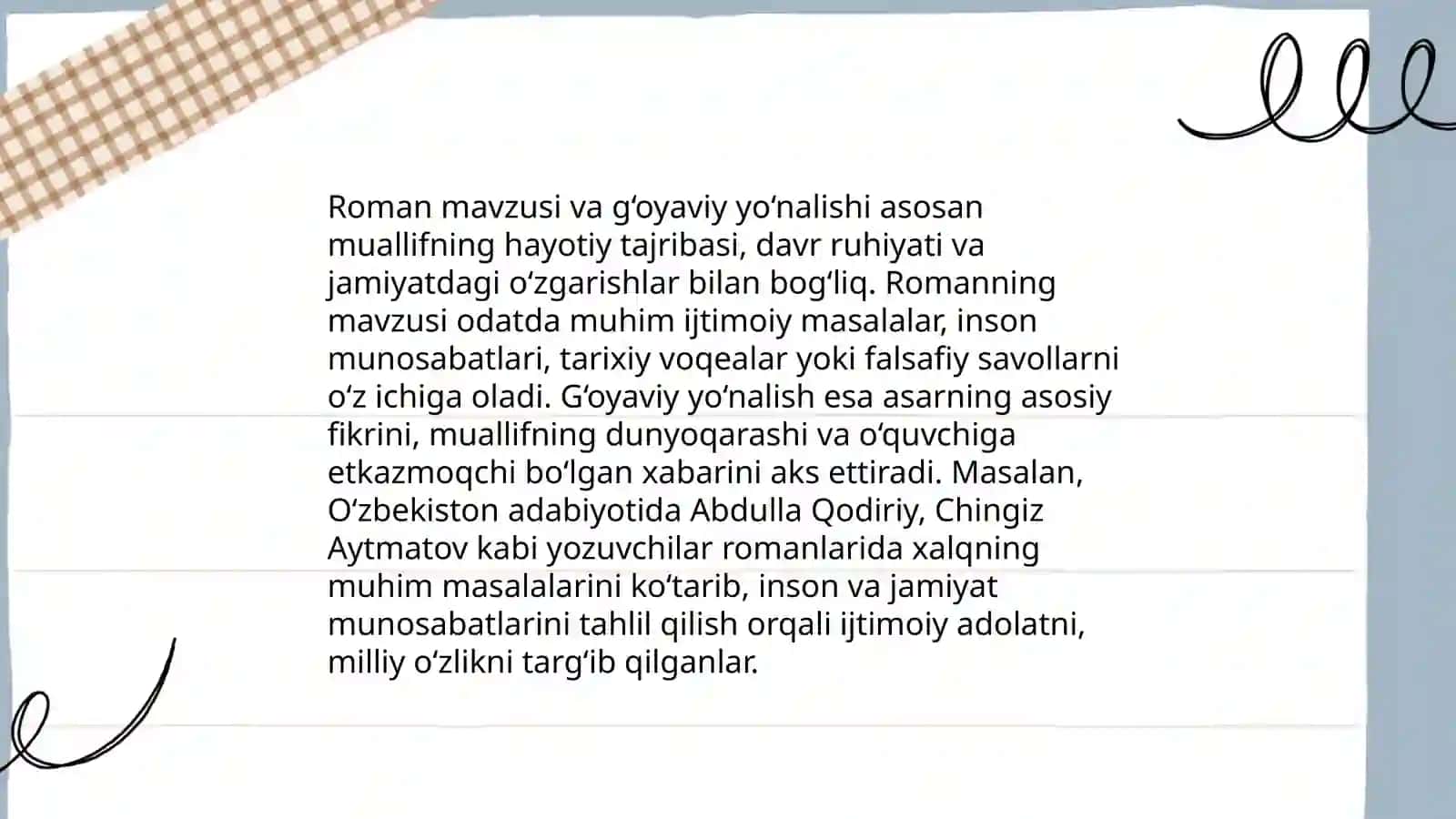 Asqad Muxtorning "Chinor" romani tahlili 4