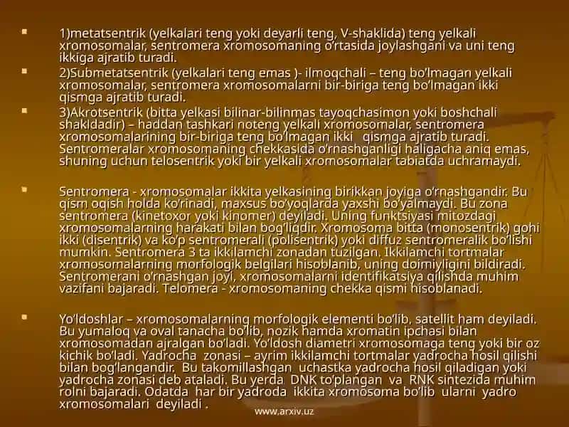 Xromosoma va uning tuzilishi 4