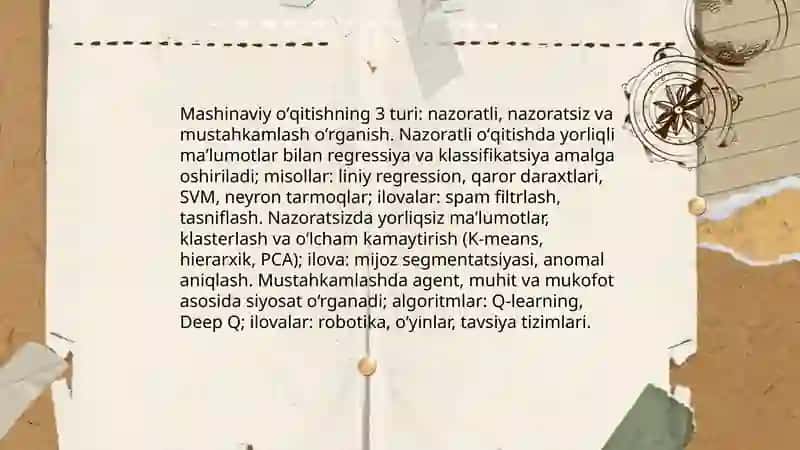 Sunʼiy intellekt va mashinaviy oʻqitish 4