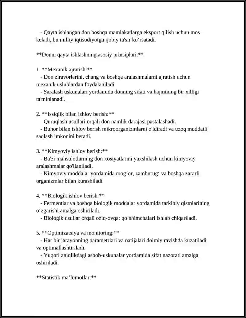 DONNI QAYTA ISHLASH ASOSLARI 4