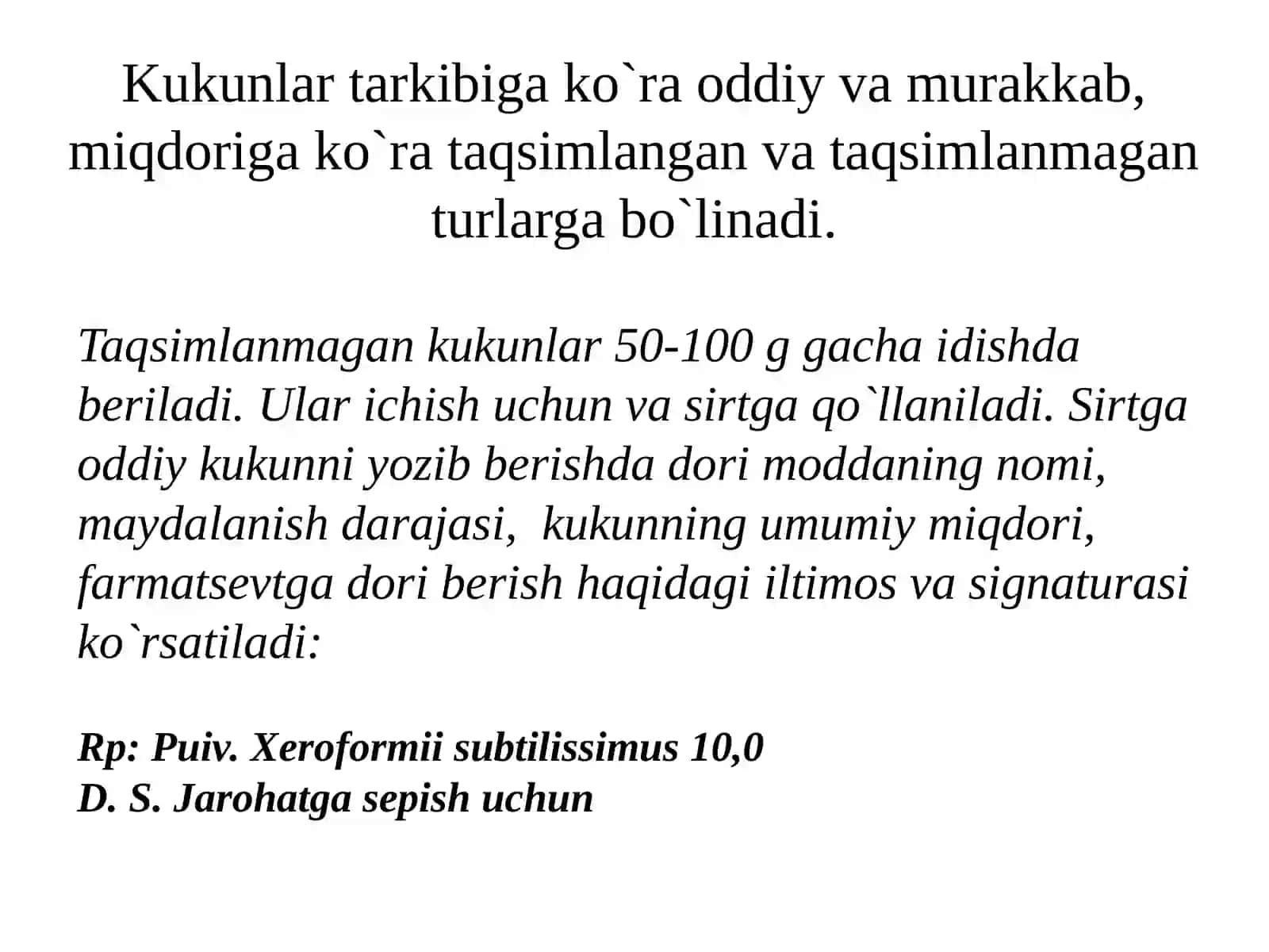 Qattiq dorilar shakllari 4