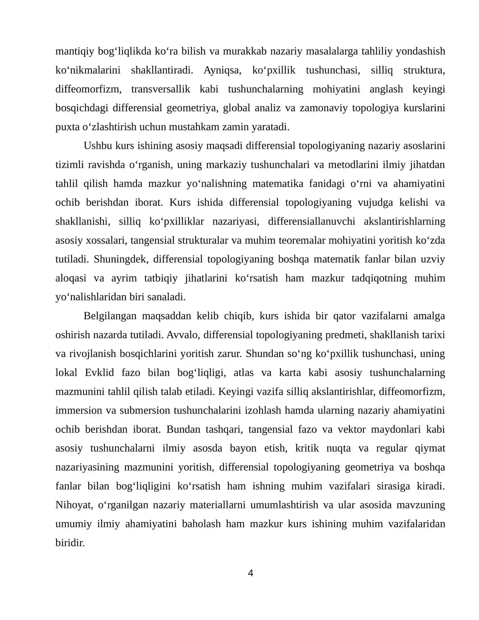 Differensial topologiya asoslari 4