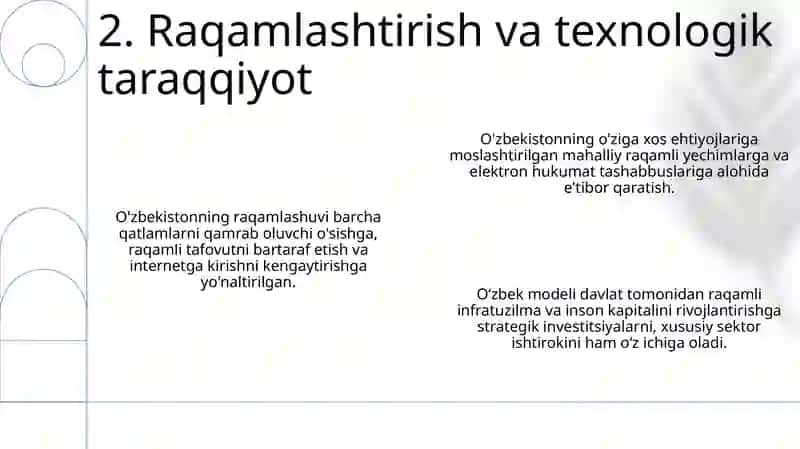 O'zbek modeli: Yutuqlar, muammolar va istiqbollar 4