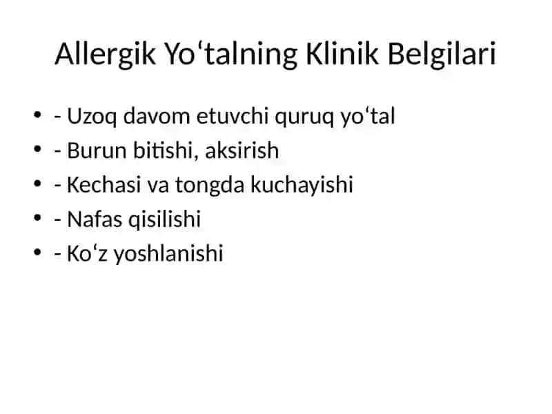 Yo‘tal va Allergologiya 4