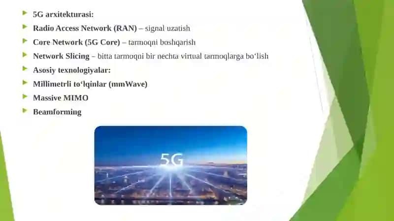 5G va undan keyingi avlod tarmoqlari 4