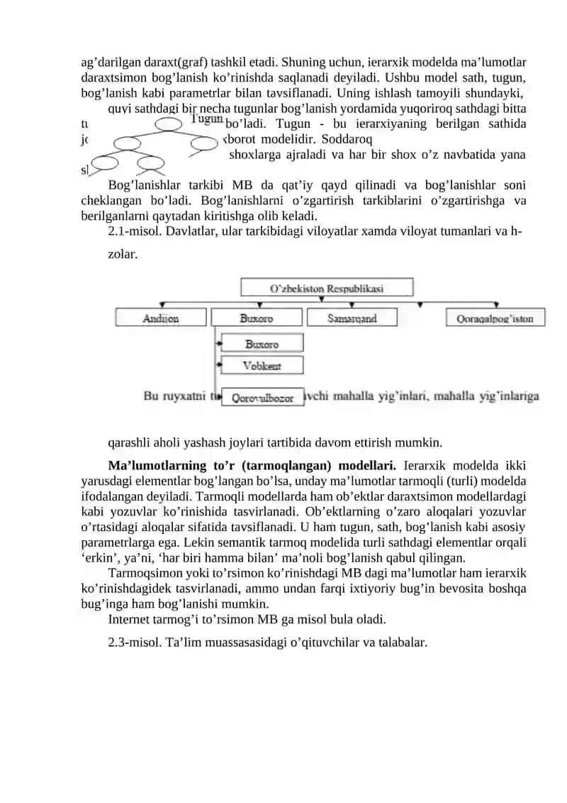 Texnik tizimlarda ma’lumotlar bazasi 4