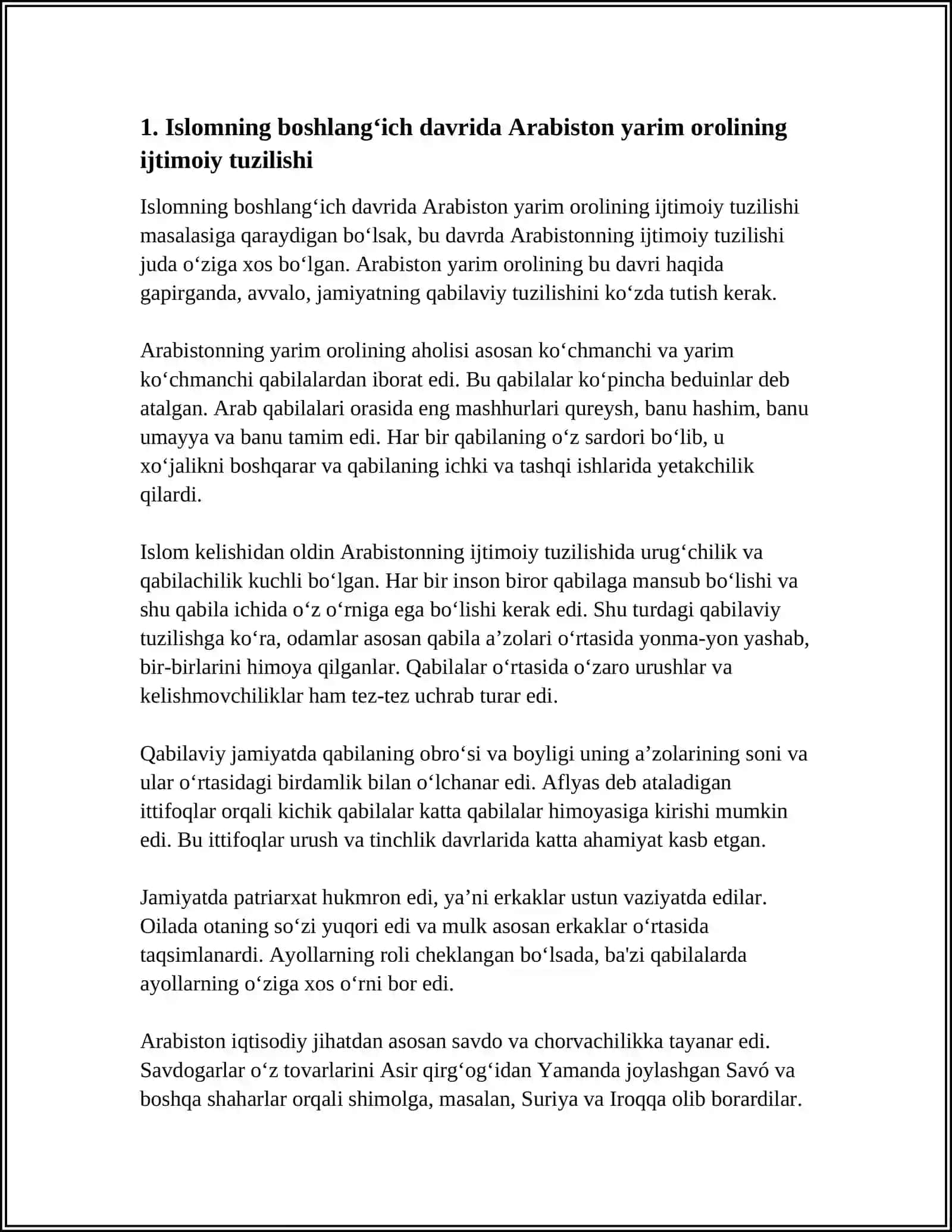 ISLOM DININING PAYDO BO‘LISHIDAGI IJTIMOIY-SIYOSIY VA MADANIY SHAROITLAR 4