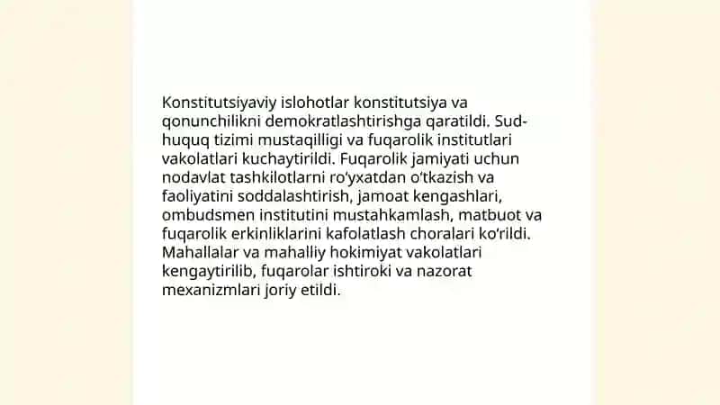 O‘zbekistonda demokratik islohotlar 4