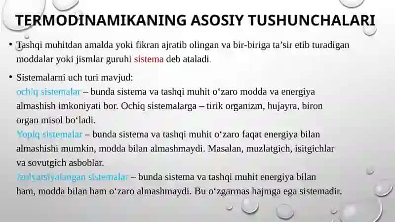 Kimyoviy termodinamika 4