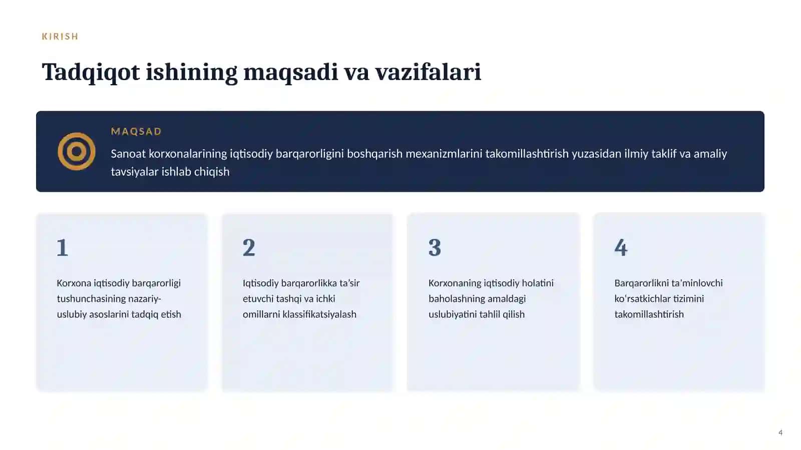 MAGISTRLIK DISSERTATSIYASI TAQDIMOTI 4