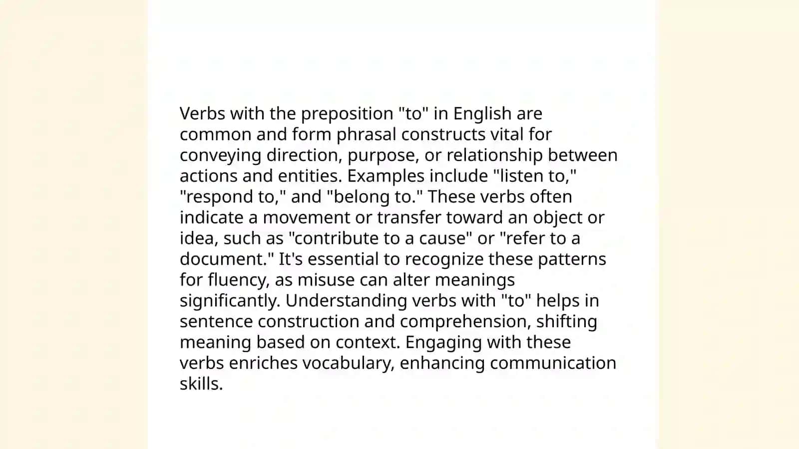 Verbs with Prepositions 4