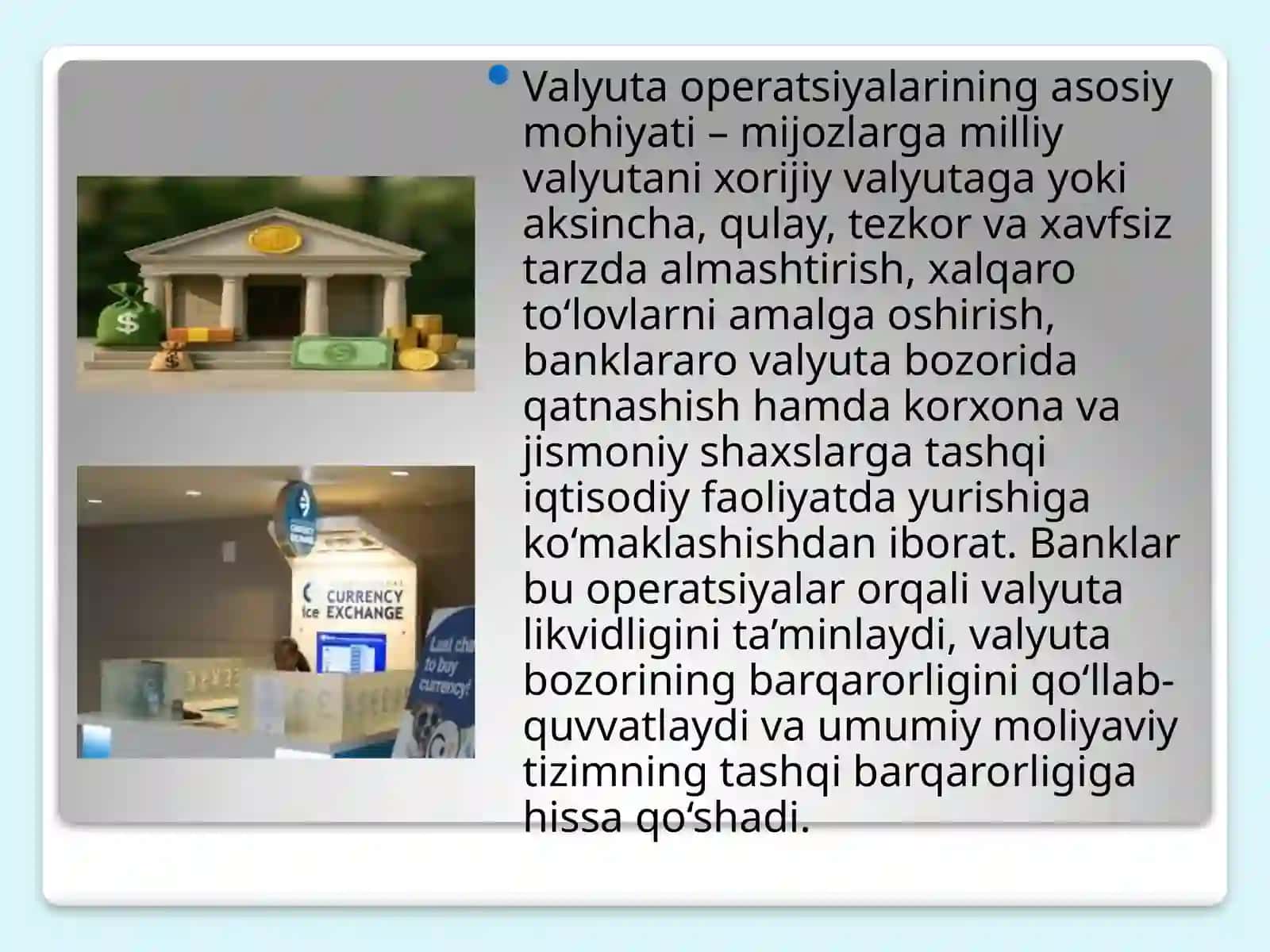 TIJORAT BANKLARINING VALYUTA OPERATSIYALARI 4